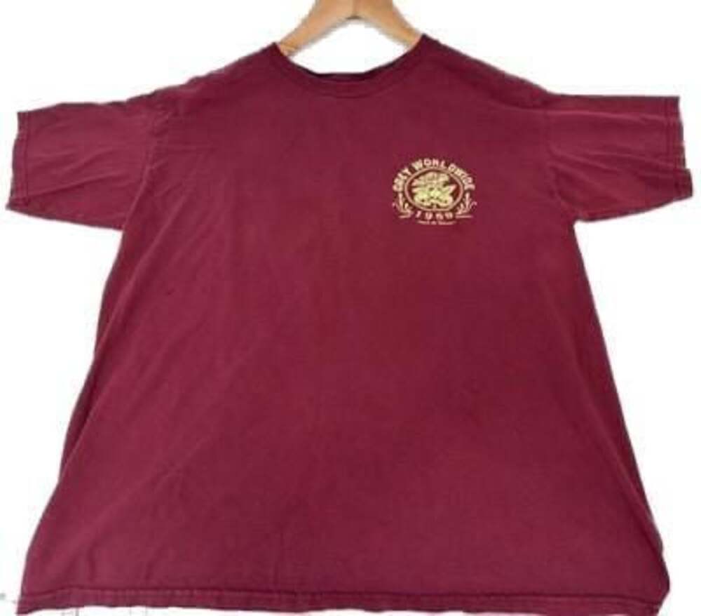 Obey Worldwide T Shirt Mens Large Maroon Red Thick as Thieves